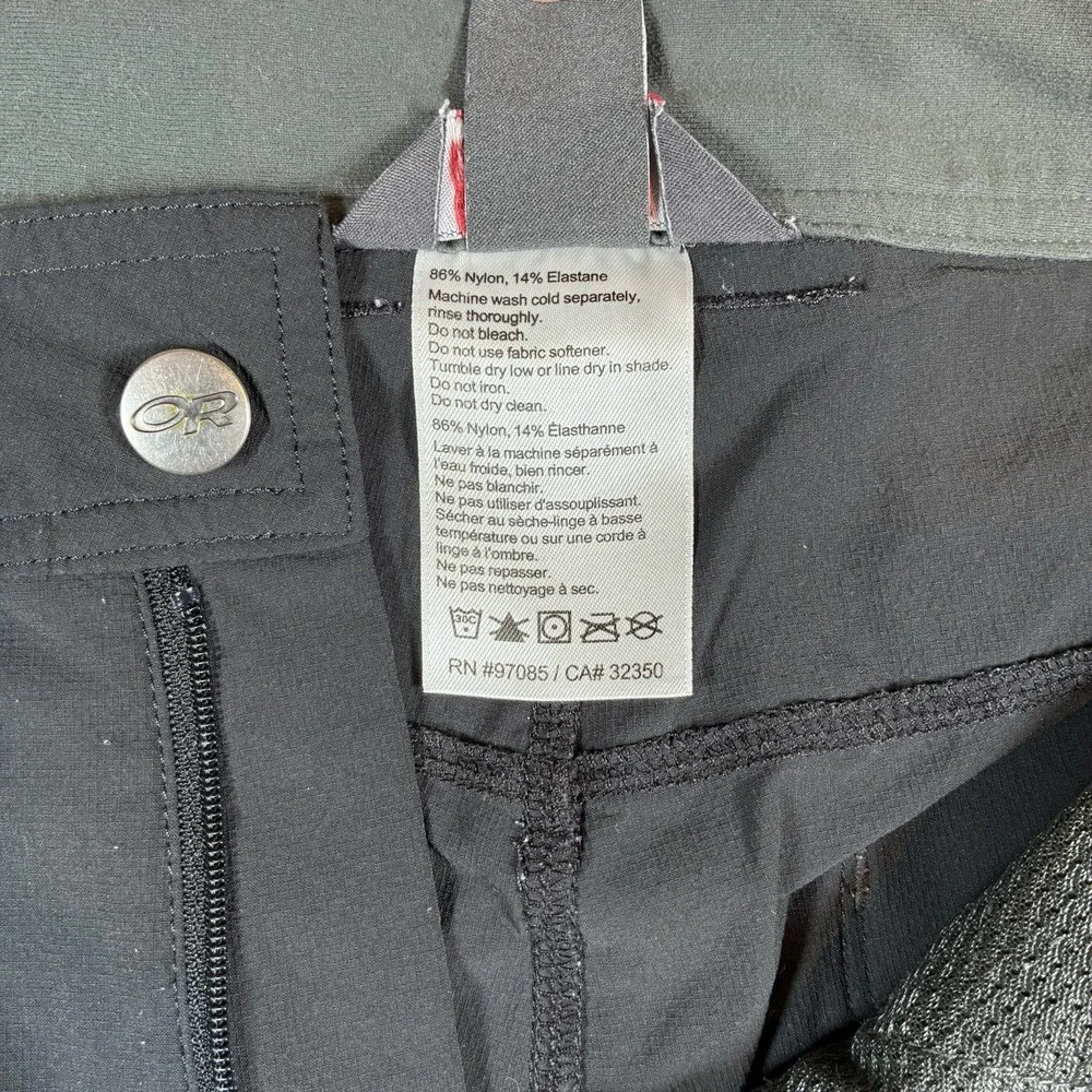 Outdoor Research OR Shorts Men's 30 Black Hiking Stretch zip pocket performance